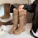 Su Yinyin Tassel For Women 2025 New Autumn Over-the-Knee Riding Chunky Heel Slouchy Long Boots_vogvips.com