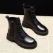 Thick Soled British Style Short Boots Womens Cotton Shoes Winter With Veet 241116_vogvips.com