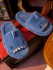 Men's Home Are Soft, Comfortable And Warm Indoor Fun Cartoon One Word Cotton Slippers_vogvips.com