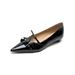 Design Sense Niche Pointed Single Shoes Women's Lotus Leaf Edge Shallow Mouth One Pedal Versatile Flat Shoes_vogvips.com