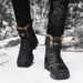 Brand Winter Men's Boots Thick Plush Warm Snow Boots Lace-UP Men Ankle Boots Outdoor Waterproof Men's Motorcycle Boots Size 47_vogvips.com