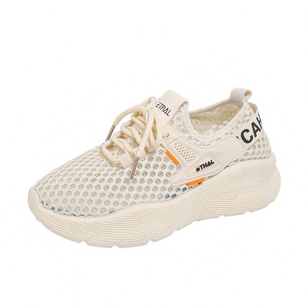 Breathable Sports Shoes Female Hollow Student Sports Running Shoes Casual Shoes Thick Sole Increase_vogvips.com