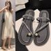 French Evening Breeze Water Diamond Pearl Toe Slippers For Women's Summer Outwear 2025 New Fairy Dress With Clamping_vogvips.com