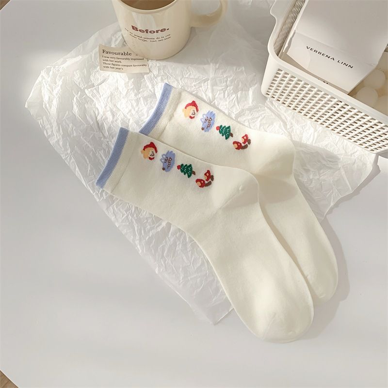 Fairy Tale Town Cotton Socks For Women And Men - Medium Cute Cartoon Print Casual Socks, Breathable & Comfortable, All-Season Wear_vogvips.com