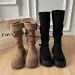 Platform Women Womens Western Cowboy Knight Long Tube Square Heel Retro Style Winter Boots 52411 251126_vogvips.com