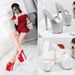 Women's Fashion High Heels - 17cm & 20cm Platform Stiletto Pumps, PU Leather Pointed Toe Sandals, Elegant & Sexy For Parties & Evening Wear_vogvips.com