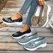 Women's Embroidered Fashion Casual Shoes Flyknit Breathable Slip On Plus Size Single Shoes New_vogvips.com