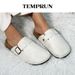 Women's Casual Closed Toe Flip-flops Summer Outdoor Slippers Couple's Flannel Sandals Comfortable Non-slip Wear-resistant Slides_vogvips.com