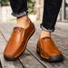 New Fashion Men Casual Shoes Handmade Leather Loafers Comfortable Men's Shoes Quality Split Leather Flat Driving Shoes Size 48_vogvips.com