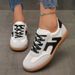 Women's Plus Size Cross Training Shoes Retro Color Block Flat New American Style Wholesale_vogvips.com