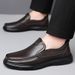 TerraStride Men's 2025 Autumn Hot Style Cowhide Soft Sole Breathable Business Casual Leather Thin Slip-On Dad Shoes Men_vogvips.com
