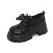 5cm Height-Increasing Thick-Soled Loafers For Women, 2026 Spring New Patent Bowknot Small Leather Shoes, Women's_vogvips.com