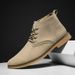 Euro Step Business Formal British Brogue Leather Shoes Men's Outdoor Pointed Boots_vogvips.com