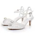 White Pearl High Heel Sandals For Women With Ankle Buckle Strap And Peep Toe Daily Outfit_vogvips.com