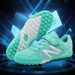 Summer Mesh Mesh Football Shoes Velcro Training Children's Broken Nails Primary School Students Competition Rotation Spike Shoes_vogvips.com