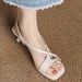 2025 Summer New Square-Toe Cross-Strap Open-Toe Women, Korean Style Thin High-Heel One-Strap Sandals For Women_vogvips.com