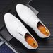 Euro Step 2025 Men's Business Casual Leather Invisible 6cm Pointed Toe Slip-On White Height Increase Shoes 9609_vogvips.com