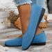 2025 Summer New European And American Style Large Size Round Toe Flat Fly Knit Women's Loafers Wholesale_vogvips.com