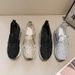Spring Autumn Exclusive Summer Mesh Single Shoe With Sloping Heel, Thick Sole, Low Cut Shoes, Fashionable For Wearing On_vogvips.com