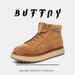 Men's Shoes Medium Top Martin Boots Leather Casual Platform Tooling Boots Retro Short Boots_vogvips.com