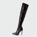 —Pingao Brand Pointed Toe Stiletto Slimming High Heel Long Side Zipper Fashion Boots_vogvips.com