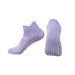 Women's solid color all match short socks with glue, non slip and breathable sports elastic mesh floor socks_vogvips.com