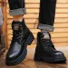 Casual Shoes Fashion Mens Ankle Boots Outdoor Leather Luxury Brand Men Non Slip High Top Male Work Motorcycle Boot_vogvips.com