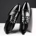 Men's Leather New Business Dress Oversized Men's Lace Up Wedding Shoes, Versatile Casual Shoes_vogvips.com