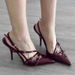 2024 New Patent Leather Stiletto Closed-Toe Ultra Heel Sandals With One-Strap Buckle, Cat Heel, Square Toe, And Back_vogvips.com