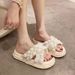 2026 New Fairy Style Sponge Cake Thick Bottomed Beach Slippers For Women's Outdoor Wear_vogvips.com