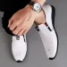 Harajuku Peas Breathable Genuine Leather Men Big Size Flat Loafers Moccasins Walking Driving Outdoor Travel Soft Shoes_vogvips.com