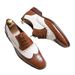 TerraStride Brogue Leather British Style Carved Casual Studio Wedding Photo Black And White Large Size 47 Men's Shoes_vogvips.com