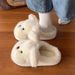 Internet Celebrity Cute Puppy Furry For Women, Outdoor Wear, 2025 Autumn Winter New Thick Sole Warm Closed-Toe Cotton_vogvips.com