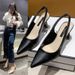 2025 Spring/Summer New Pointed High Heels Thin Heel Closed Toe Sandals Backless Shallow Mouth Single Shoes Women_vogvips.com