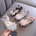 Rhinestones Soft Soled Girls' Sandals Princess Shoes Children's Shoes Spring Leather Shoes For Girls_vogvips.com
