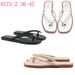 Vintage-Inspired Square-Toe Thong Sandals With Gold Buckle Detail - Lightweight Casual Flat Slides For Women_vogvips.com