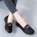Cross-Border Genuine Leather Loafers For Women, Spring And Autumn New Style, Flat Versatile Soft Sole, Pregnant Women_vogvips.com