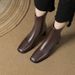 832-2 Square Toe Chunky With Back Zipper Martin 2024 Autumn Winter New High Heel Versatile Short Bare Boots_vogvips.com
