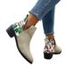 Autumn New Shoes Low Heel Martin Side Zipper Plus Size Women's Short Boots_vogvips.com