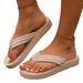 New Simple And Comfortable Casual Slippers With Thick Soles Flip-flops Beach Women's Shoes_vogvips.com