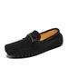 Yidoudou Genuine Leather Spring And Autumn Comfortable Single Suede Black Casual Versatile Slip-On Handmade Men's Shoes_vogvips.com