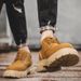European Warm Series Work 2025 Autumn New Outdoor Casual Low-top Martin Yellow Boots Thick-soled Height-increasing Lightweight Men's Shoes_vogvips.com