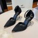 2025 New Spring Summer High Heels Stiletto Pointed One Strap Closed Toe Fashion Hollow Korean Style Women's Sandals_vogvips.com