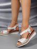 New Large Slope Heel With Women's Circular Buckle TEUM Sandals_vogvips.com