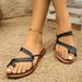 Women's Plus Size Flat Toe Sandals Lightweight Beach Slippers Summer New Style Simple_vogvips.com