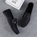 Plus Autumn Simple Lazy Casual Men's Slip-On Large Size Leather Black Shoes Loafers Men_vogvips.com