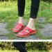 Large Size Casual Women 2025 New Solid Color Thick Soled Cross Slippers For Women's Shoes And Sandals_vogvips.com