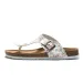 RUIZUSTOCK Floral Print Thong Sandals Adjustable Buckle Cork Footbed Slides Summer New Designer Slippers Trendy Fashion_vogvips.com