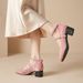 Women's 2026 Spring Autumn Fashion Pumps, Chunky Heel Square Toe Double-Buckle Office Shoes, Plus Size 34-48, Comfortable & Elegant_vogvips.com