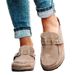 Summer New Large Baotou Half Slippers British Style Belt Buckle Flat Casual Women's Shoes 43_vogvips.com